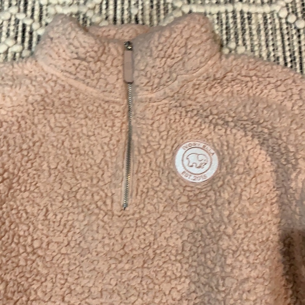Snuggly Warm Ivory Ella 1/4 Zip Sherpa - Picture 2 of 4
